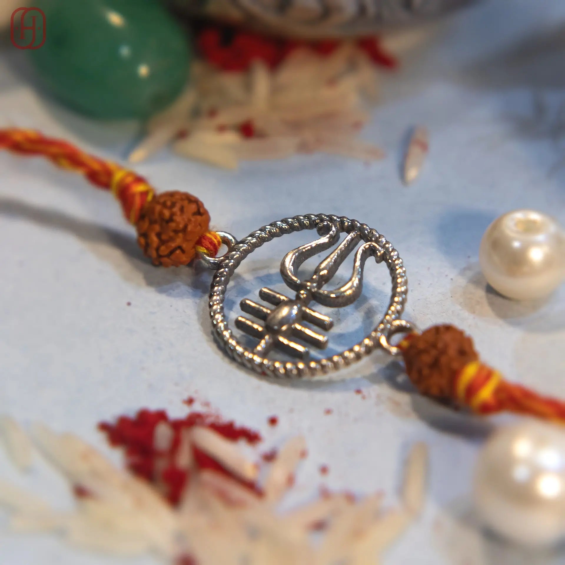 trishul silver rakhi Hardik Jewels