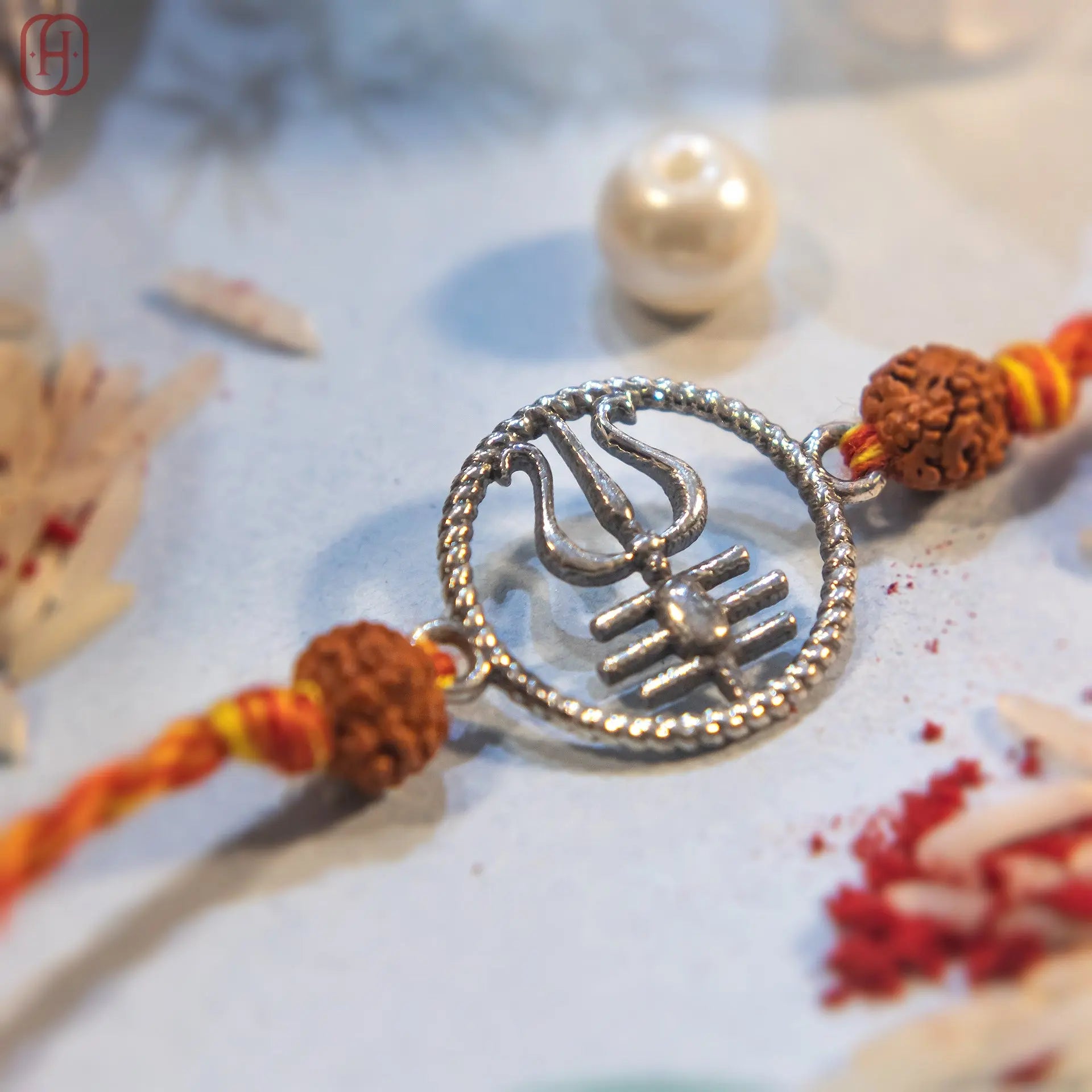 trishul silver rakhi Hardik Jewels